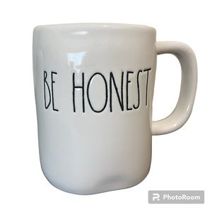 Rae Dunn BE HONEST Ceramic Mug | Artisan Collection by Magenta | Coffee Tea Mug